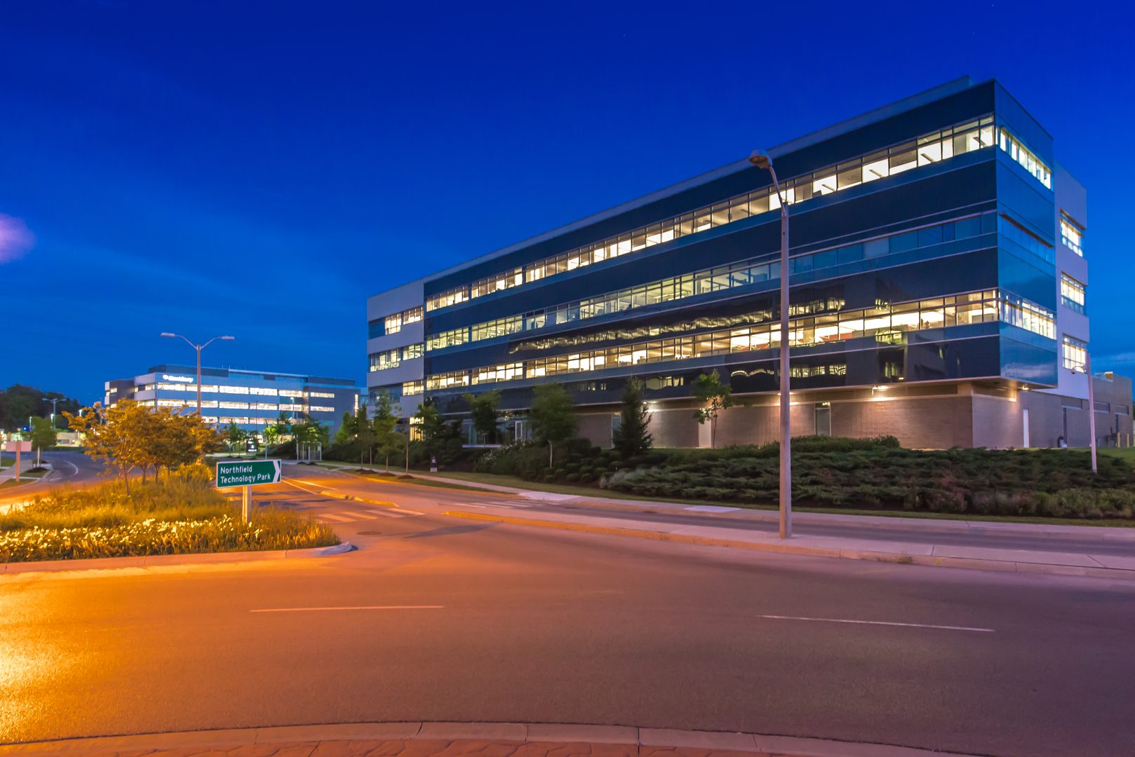 Campus at night